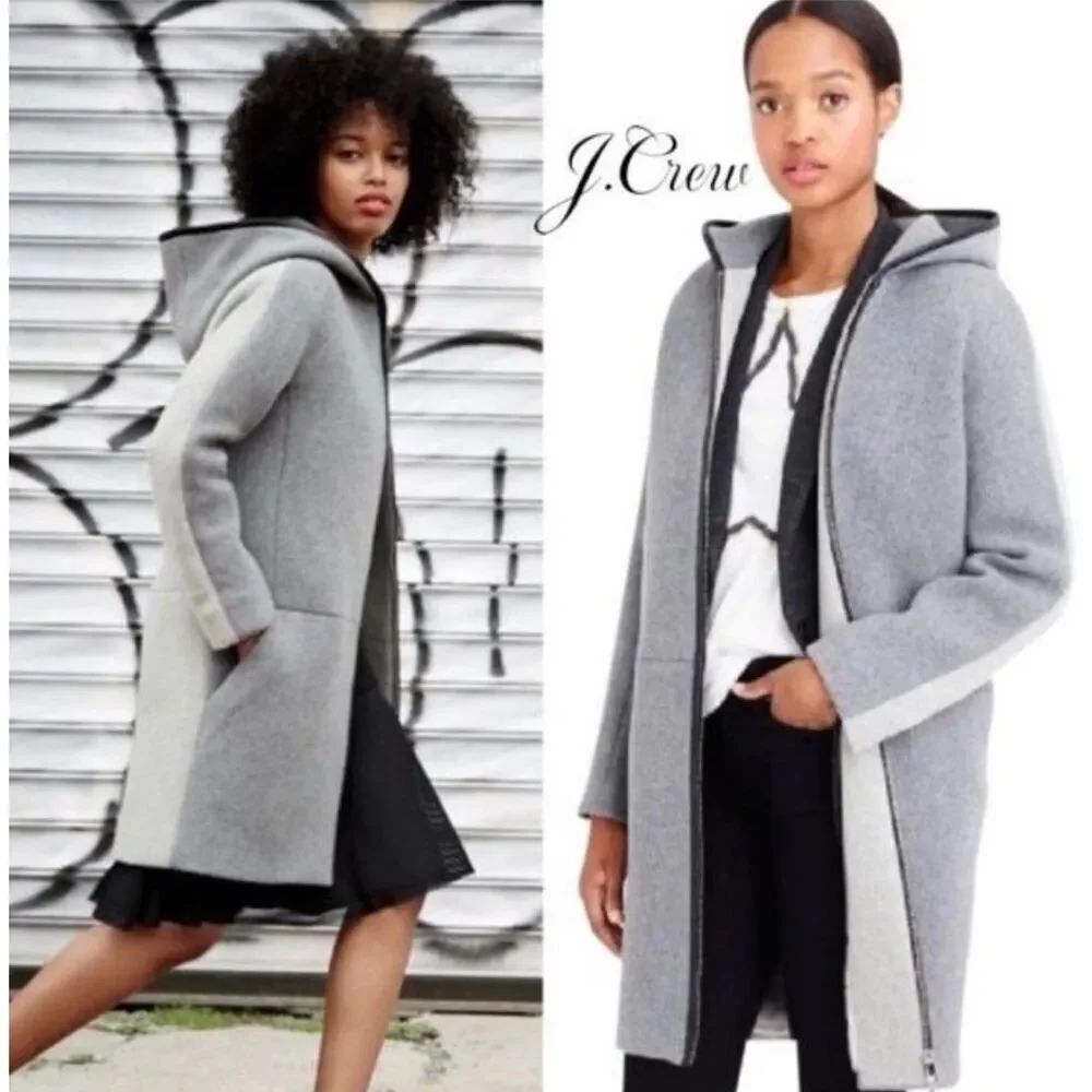 J. Crew Nello Gori Stadium Coat with Hood Women’s Sz. 6